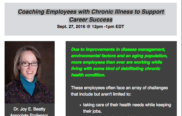 Coaching Employees with Chronic Illness